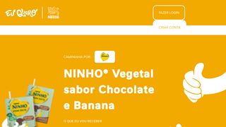 Amostra Grátis Do Ninho Vegetal Sabor Chocolate E Banana 190ml!